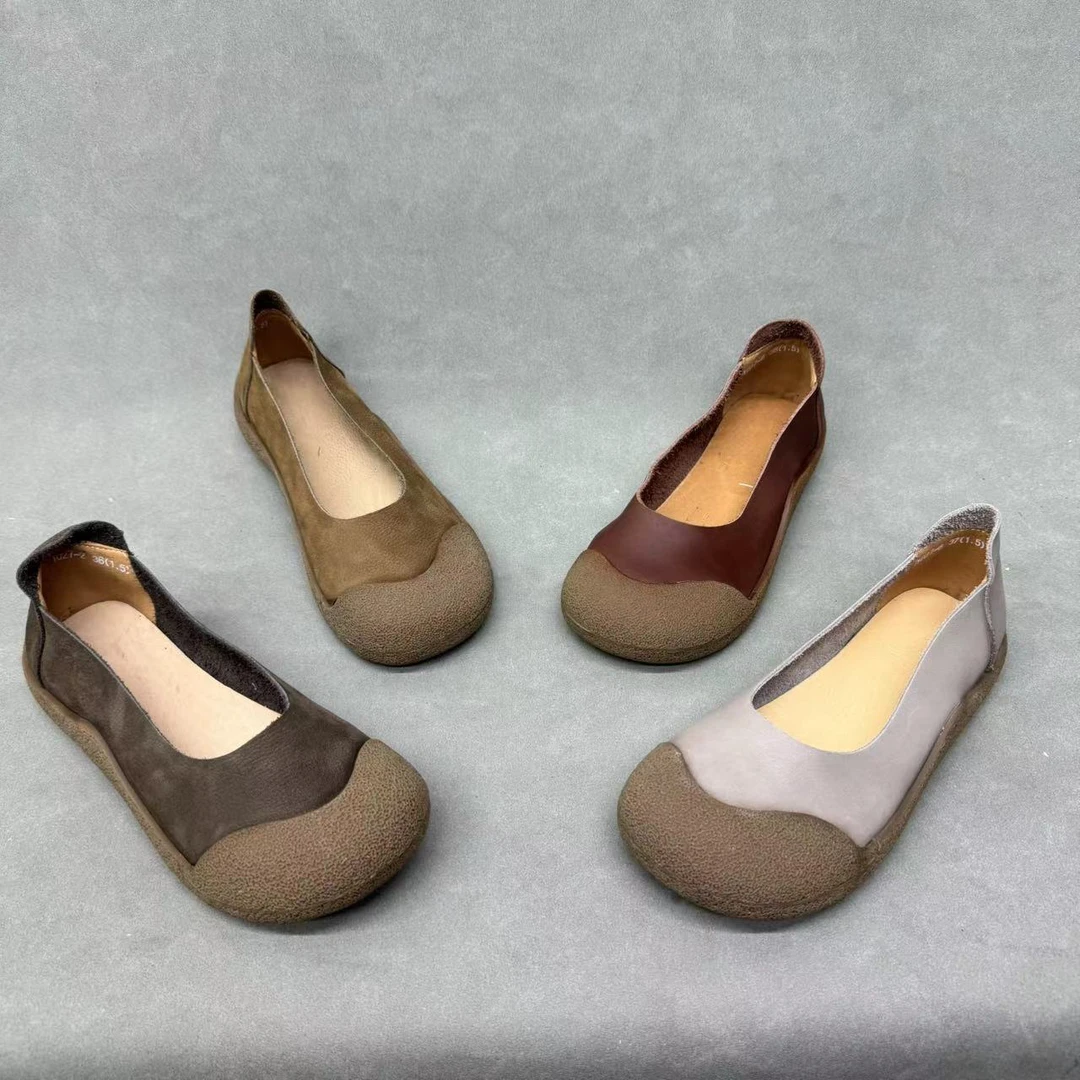 1027-2浅口软底单鞋平跟坡跟方头女鞋休闲时尚软底软面单鞋套筒