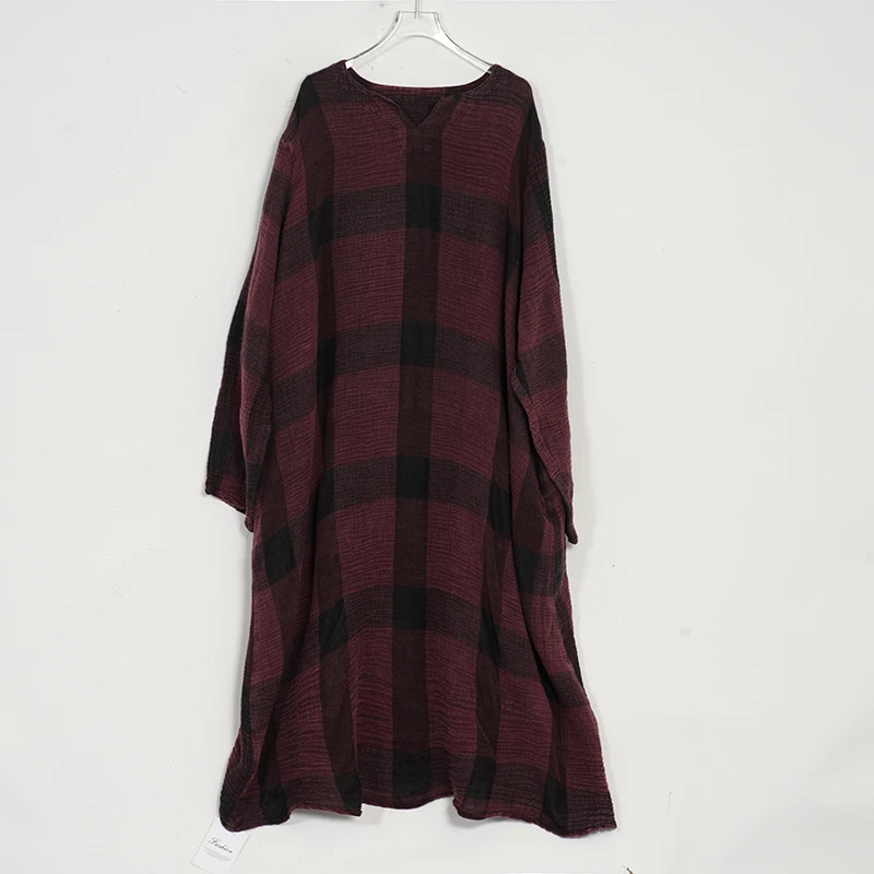 【蓉哥出品】色织亚麻袍子8670