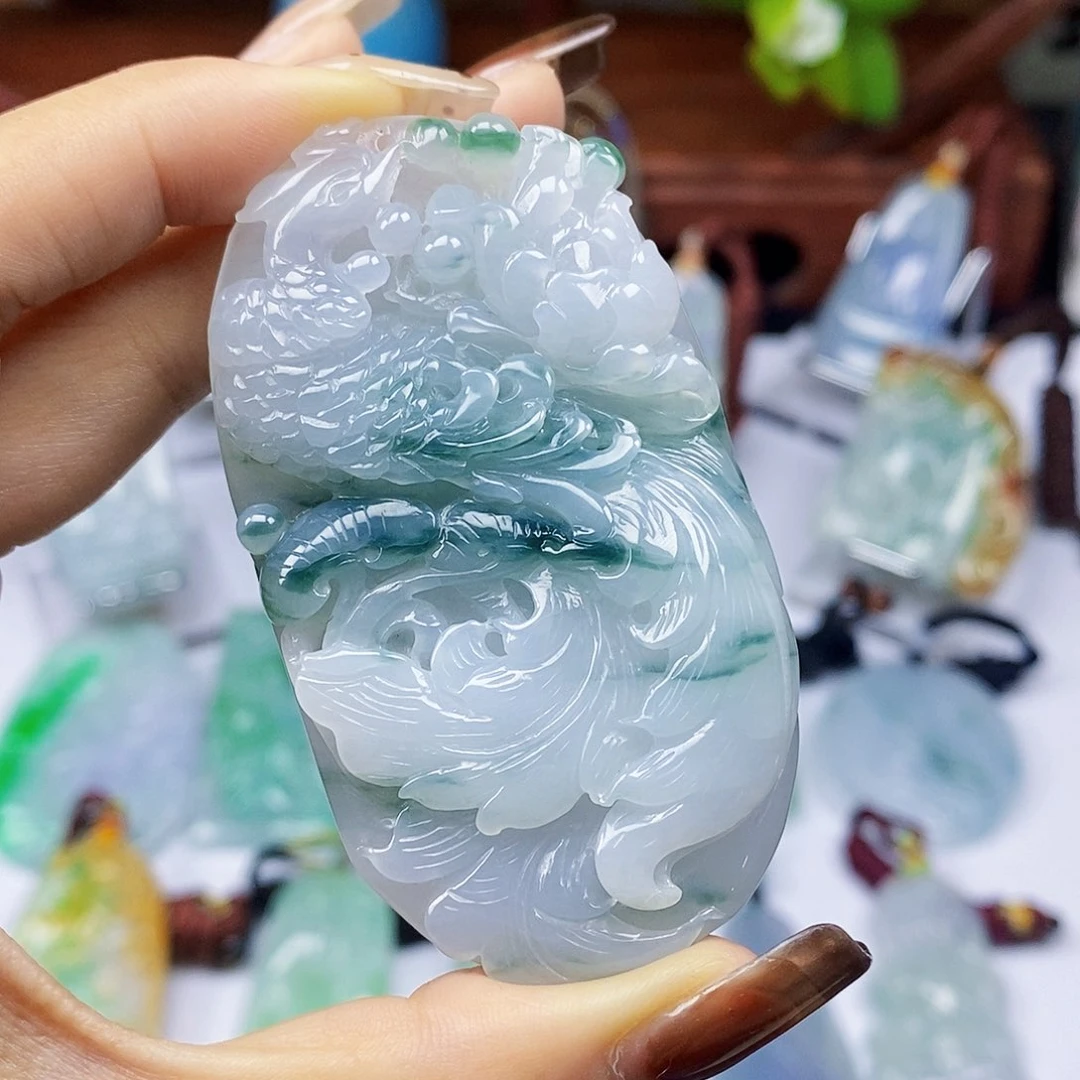 颈饰未镶嵌翡翠天然翡翠A货