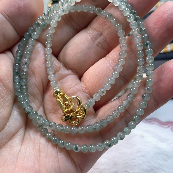 定制翡翠未镶嵌缅甸天然翡翠A货项链