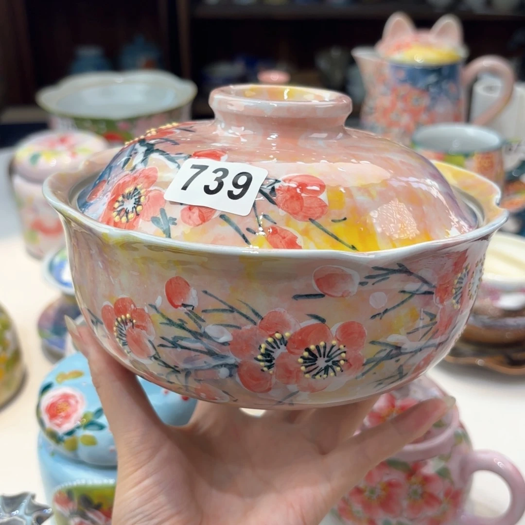 果*麻景德镇手绘高温釉下彩陶瓷茶具