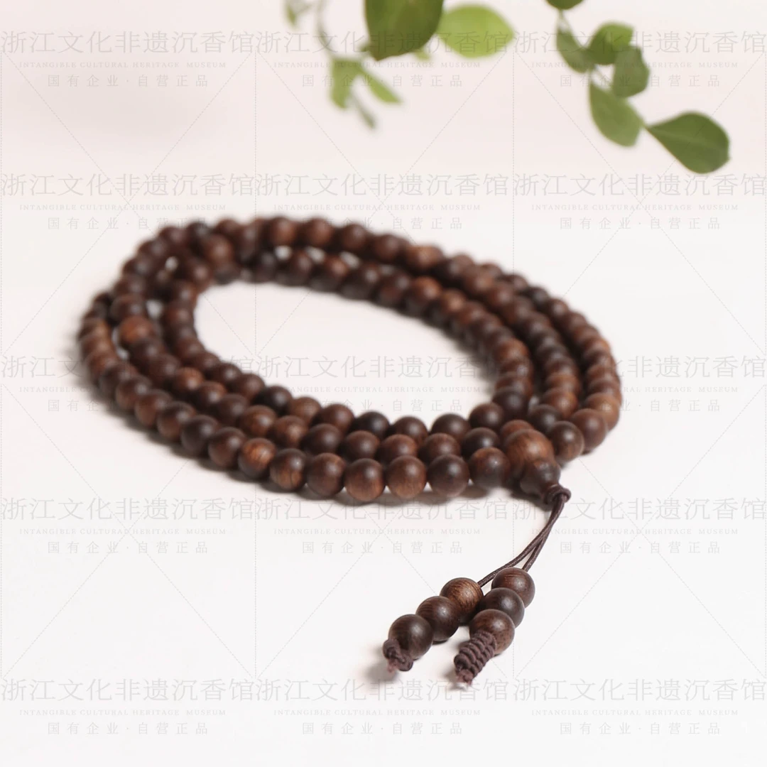 沉香【非遗严选】顺化帝王紫奇楠沉水多圈108颗6mm FY0032