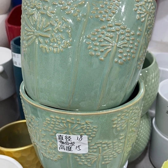 多肉绿植陶瓷花盆9.9包邮，有孔