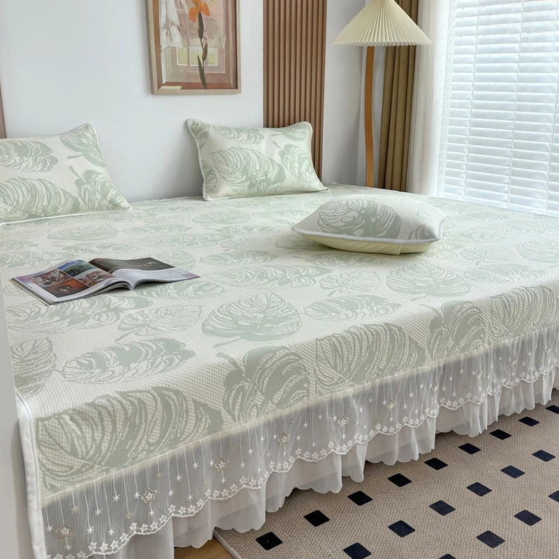 夏季高端冰丝席榻榻米床盖凉席大尺寸大炕土炕火炕软凉席冰豆豆3m