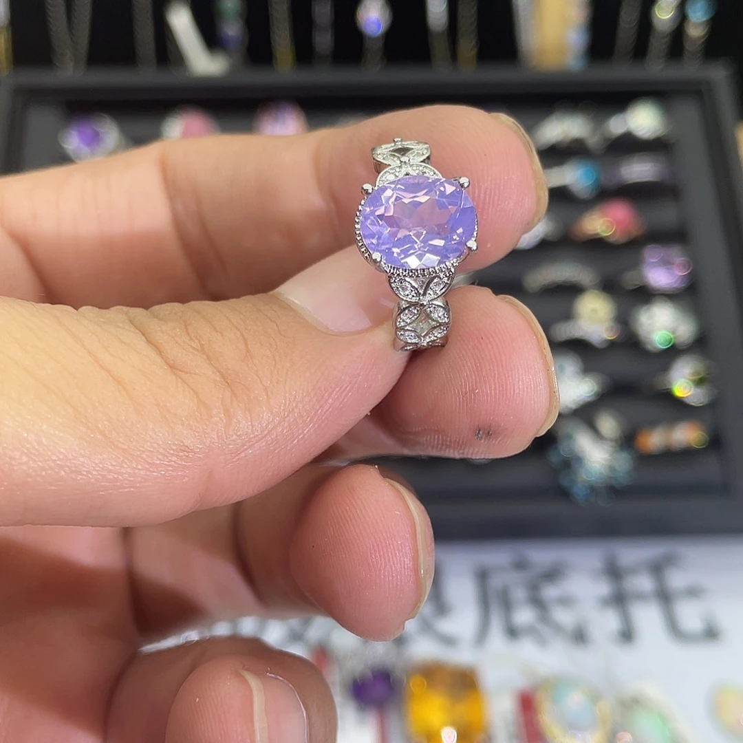 紫晶珠宝半成品未镶嵌