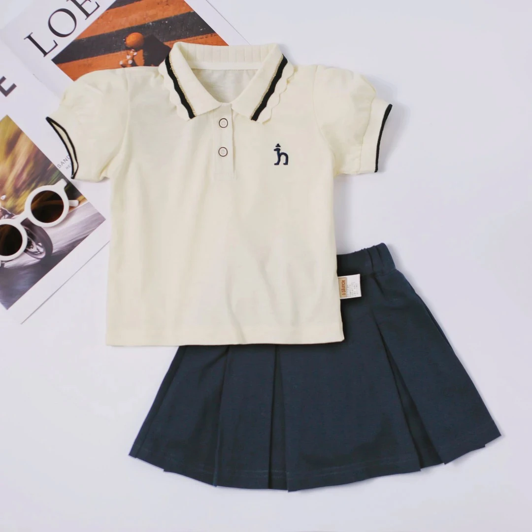 【冰果派对】H25137女童夏季时尚宝宝套装百搭