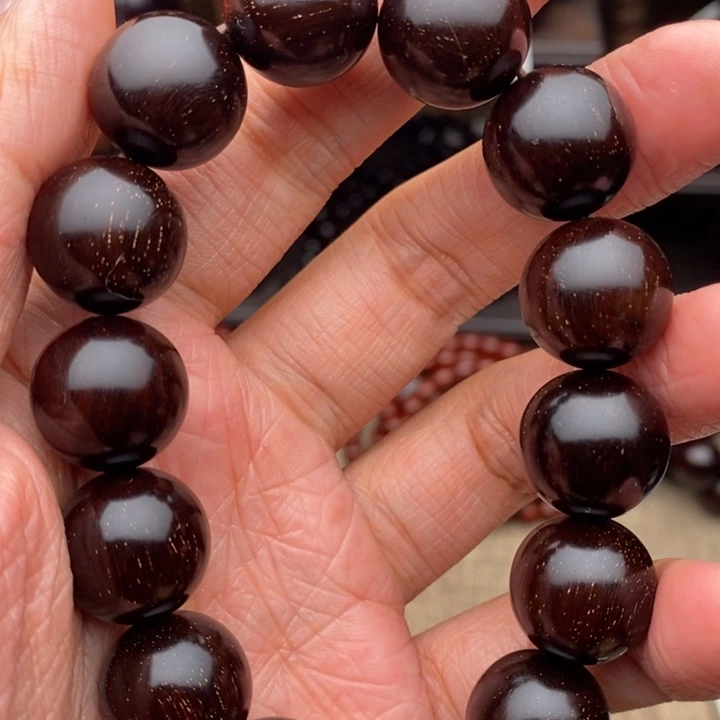 檀香紫檀（小叶紫檀）手串/手链1.6多金星