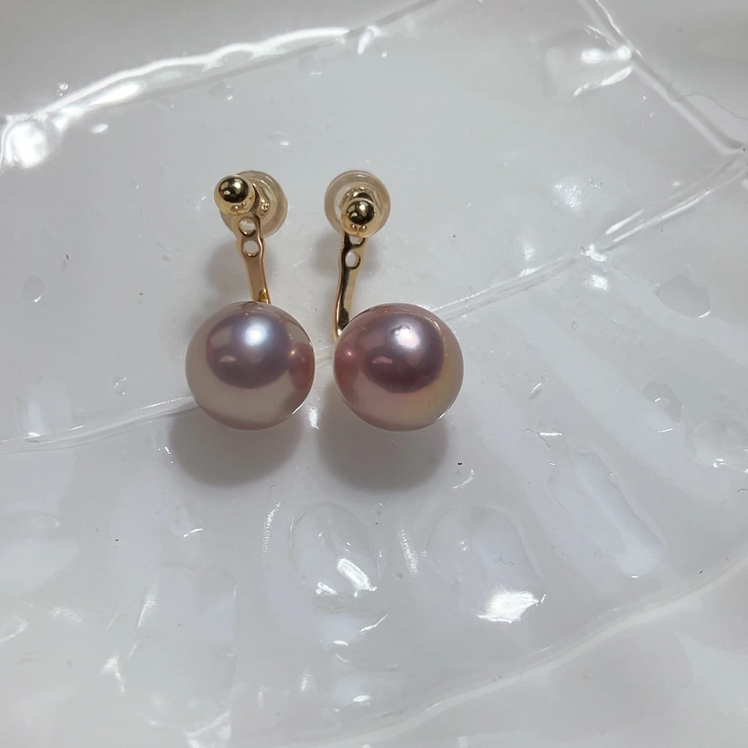 淡水珍珠耳饰银S925镶嵌