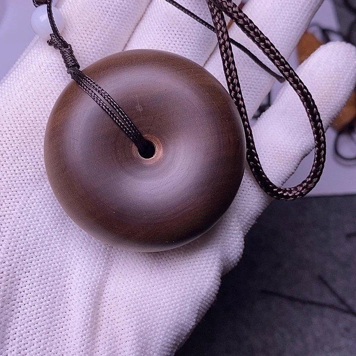 手串/手链檀香木老山檀香树心老料大平安扣微瑕疵