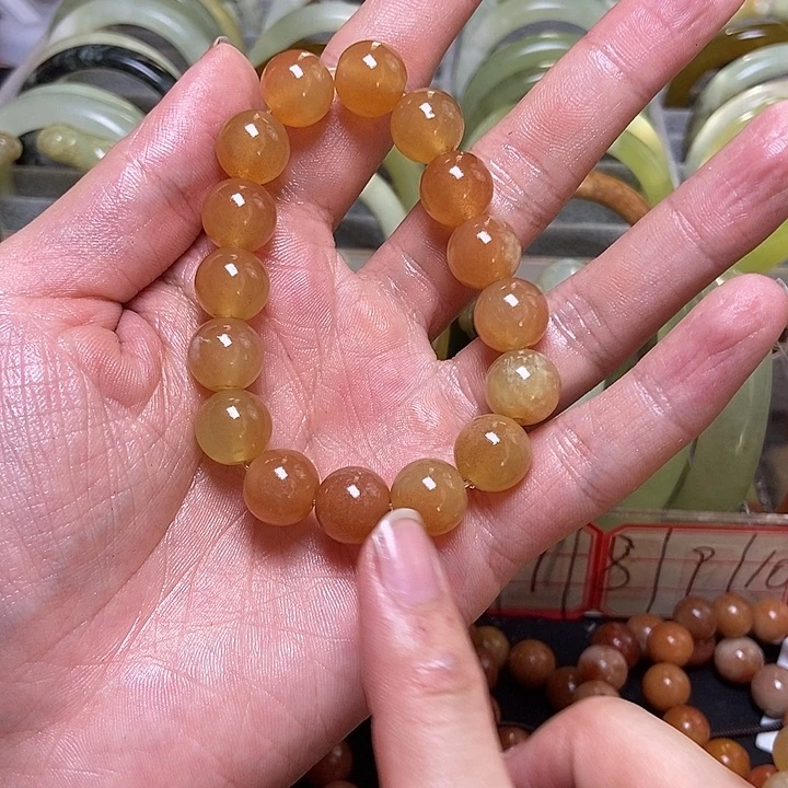 蛇纹石玉手链未镶嵌好**连