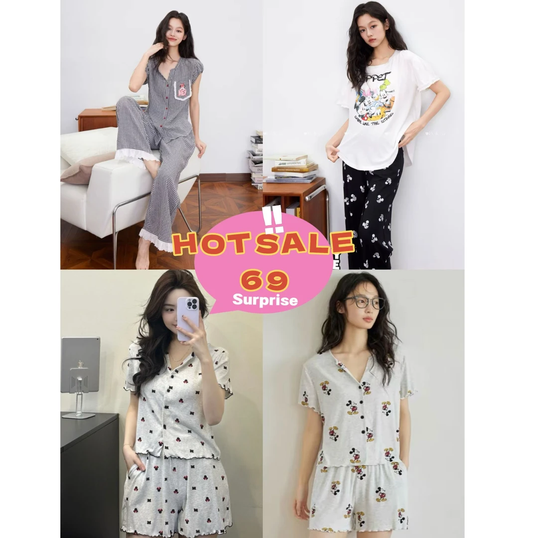 贝蕾丝【夏季米奇系列睡衣清货】可爱软舒睡衣家居服