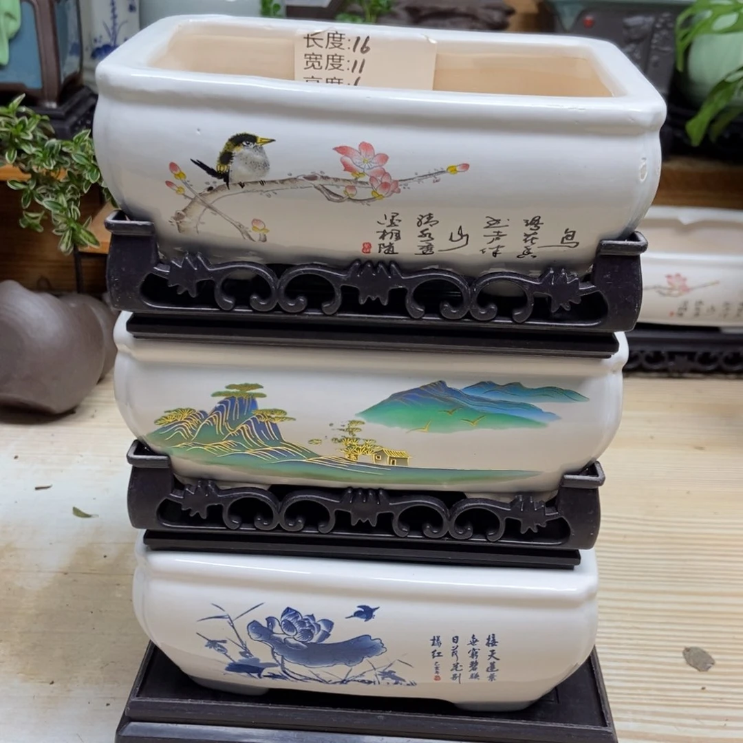 瓷片陶瓷花盆陶瓷艺术