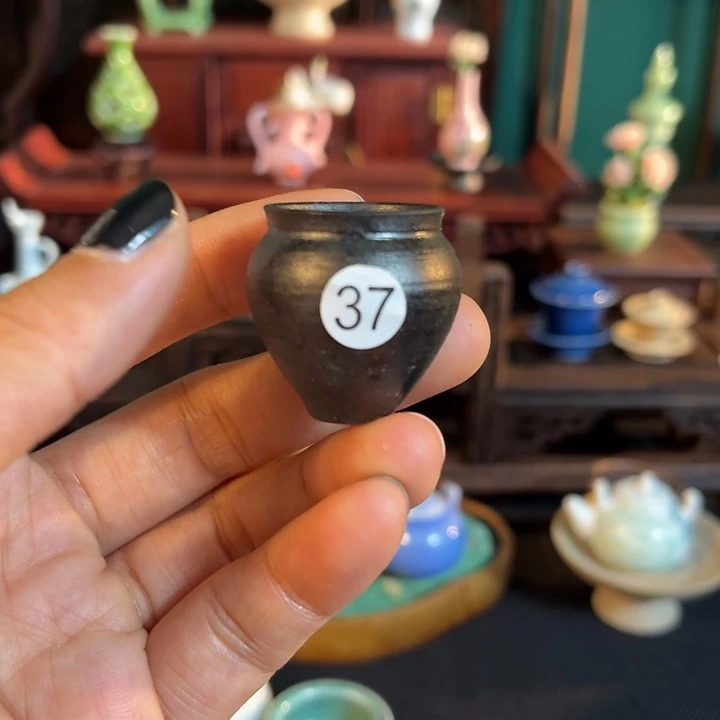 摆件微陶老王迷你花瓶