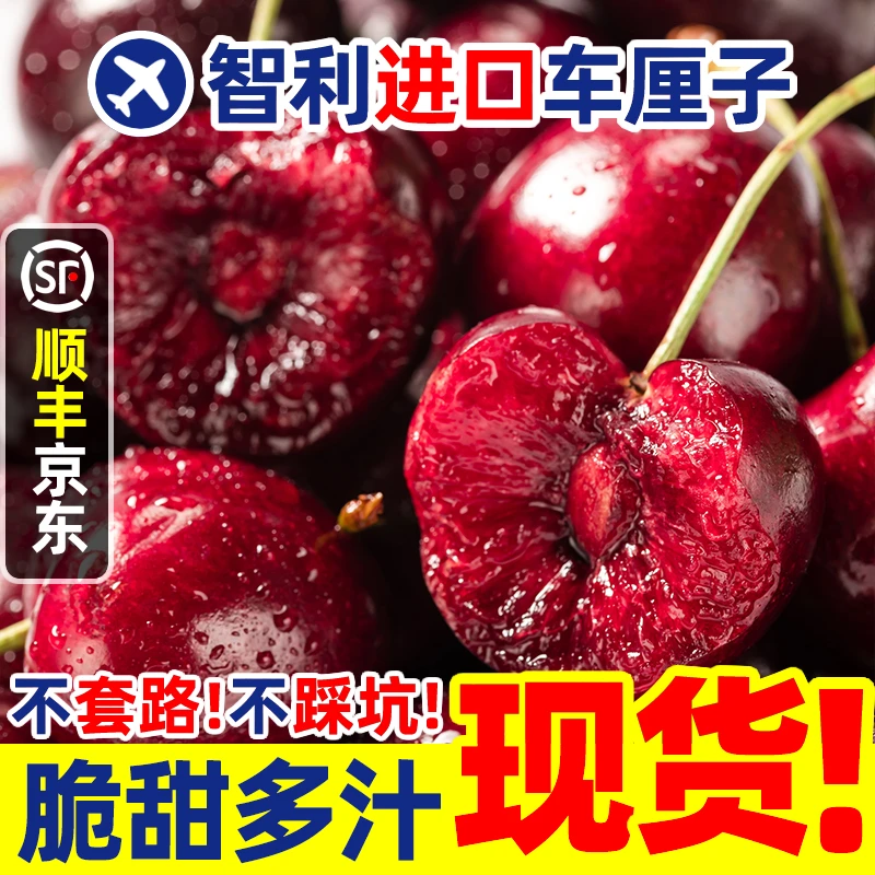【琪琪精选】智利进口车厘子3J桑提娜3斤海运 内附果径卡
