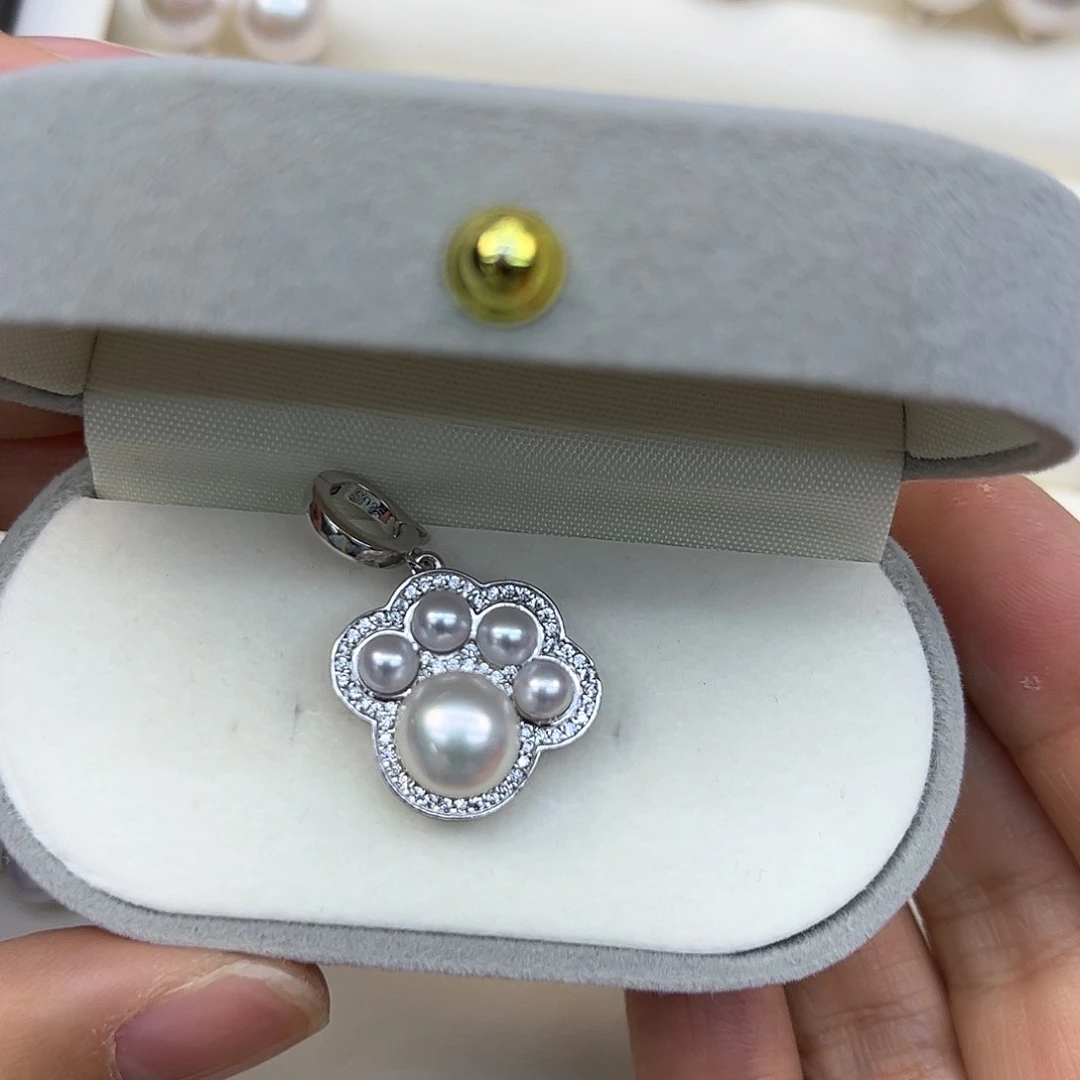 淡水珍珠颈饰银S925镶嵌