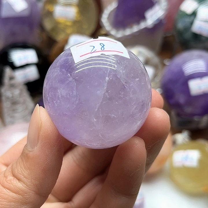 112克紫水晶球未镶嵌水晶