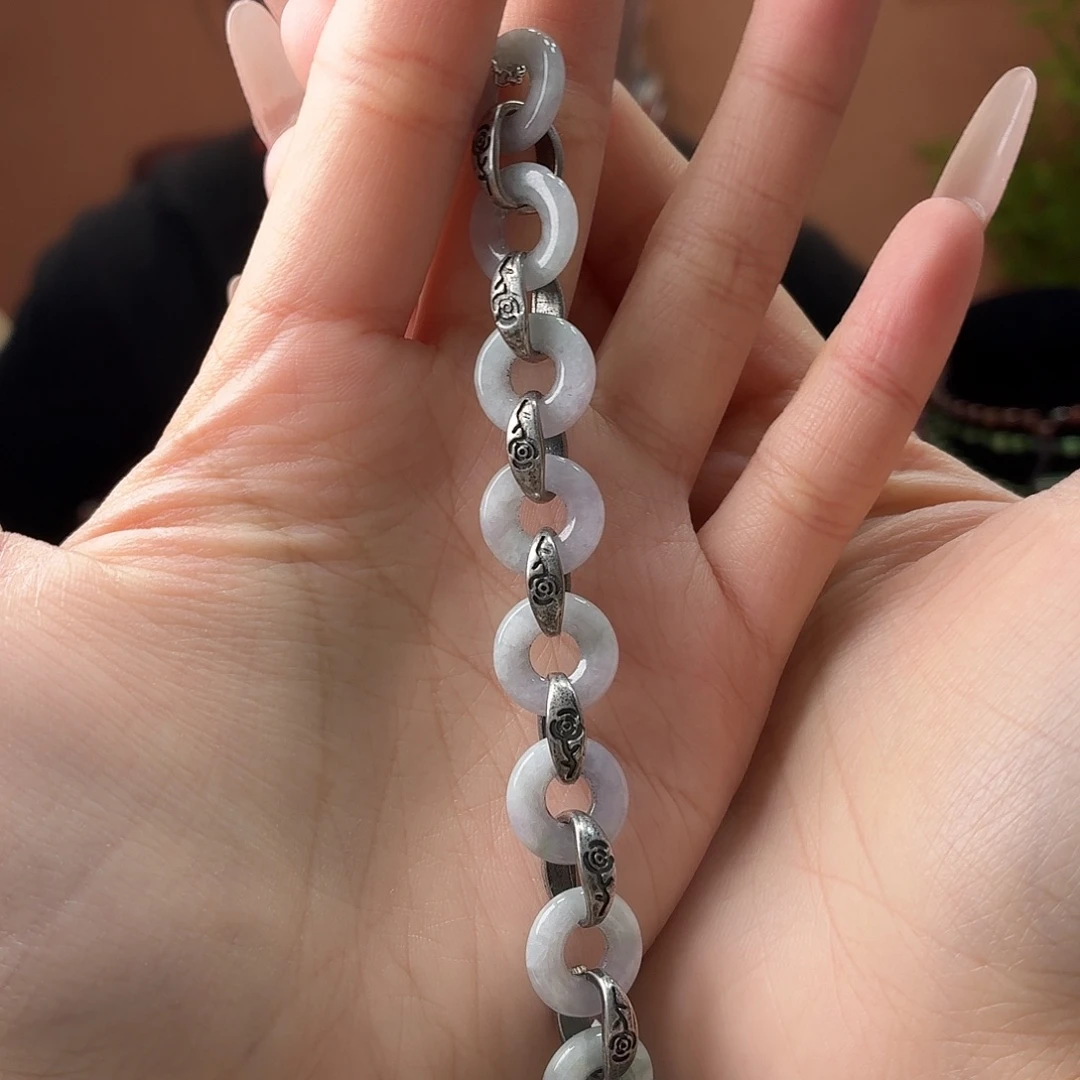 翡翠未镶嵌耳饰手串