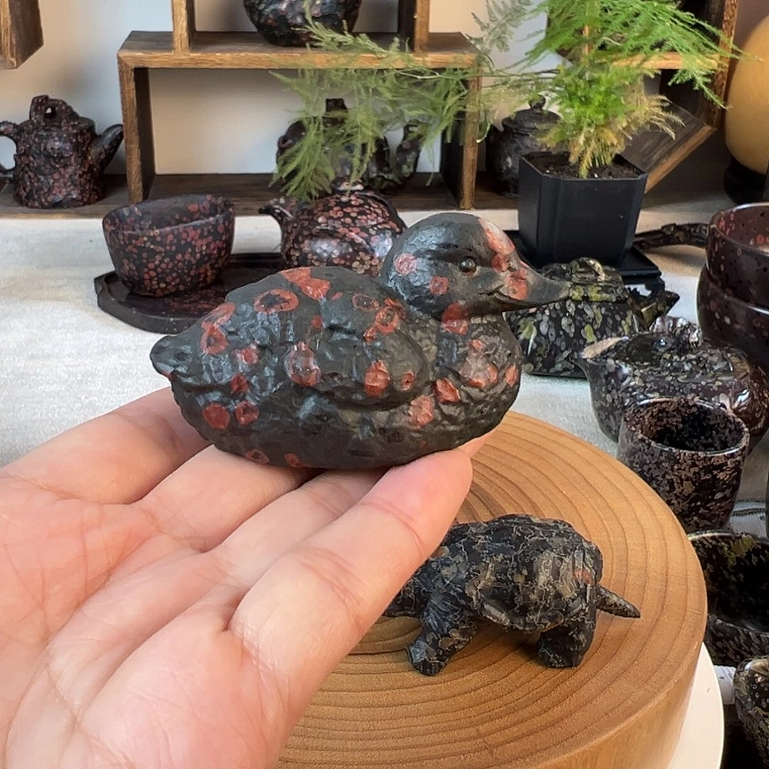梅花玉茶宠茶摆件