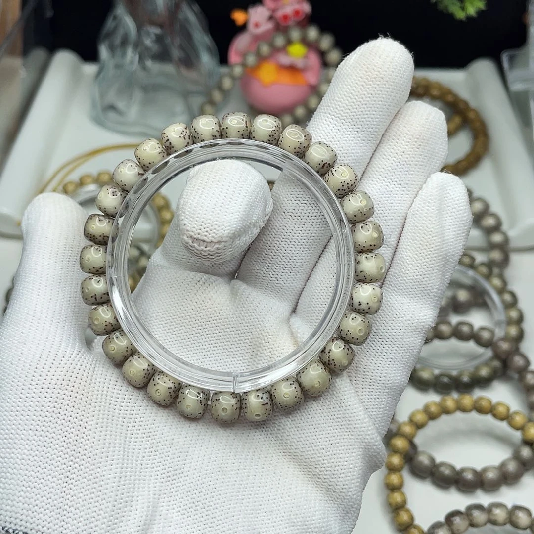 手串星月菩提8mm 灰冰通体
