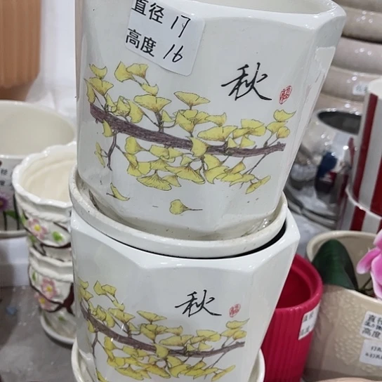 多绿植陶瓷花盆9.9包邮，有孔