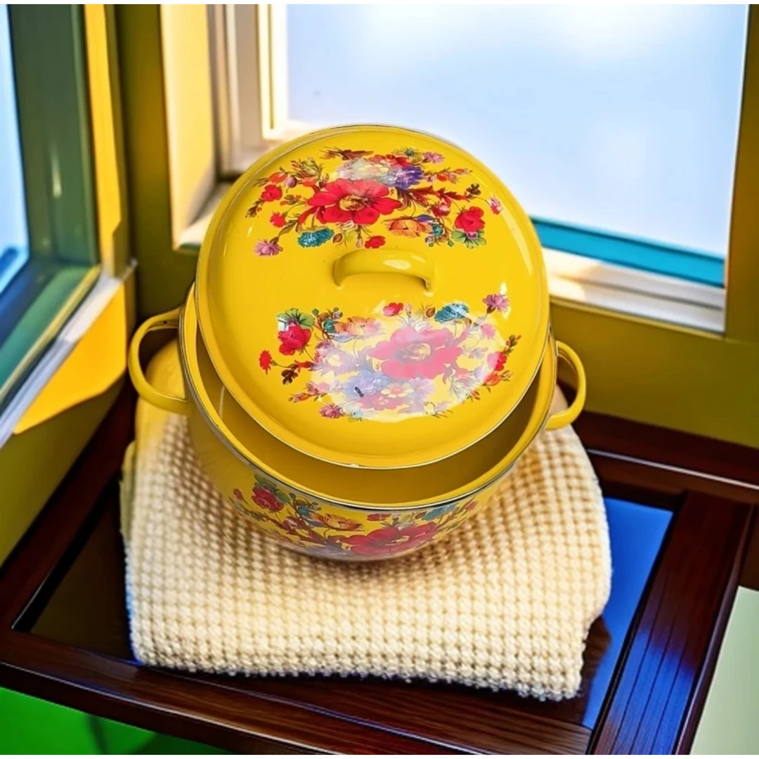 24cm （带瑕疵 ）怀旧 双耳易清洗kona nuska搪瓷菜盆