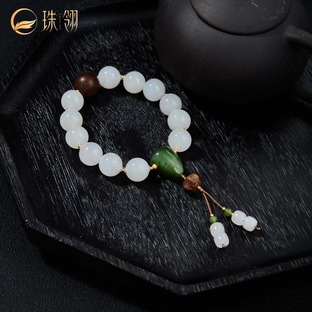 【珠翎珠宝】星夏丨18K白玉手持手串多样性发一#XYGD9991147-A