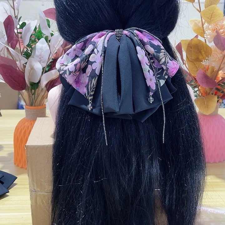 铁合金布艺蝴蝶结发夹