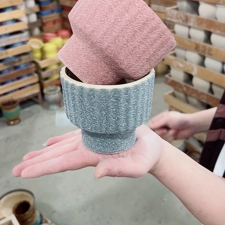 有孔.凑满10元发货多肉陶瓷花盆！