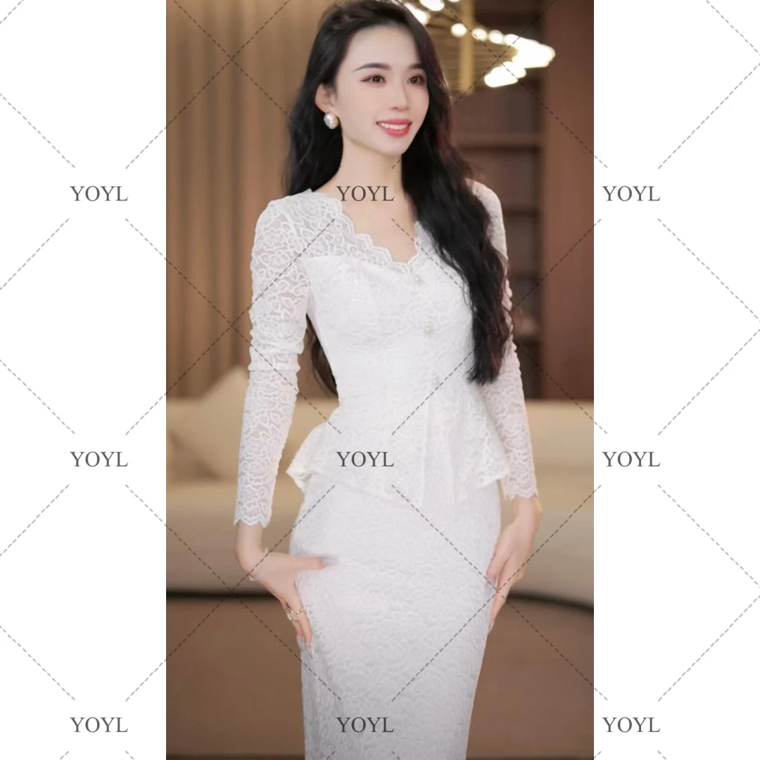 【yola】瑞拉秋季新款法式气质显瘦假两件直筒连衣裙-YL11861