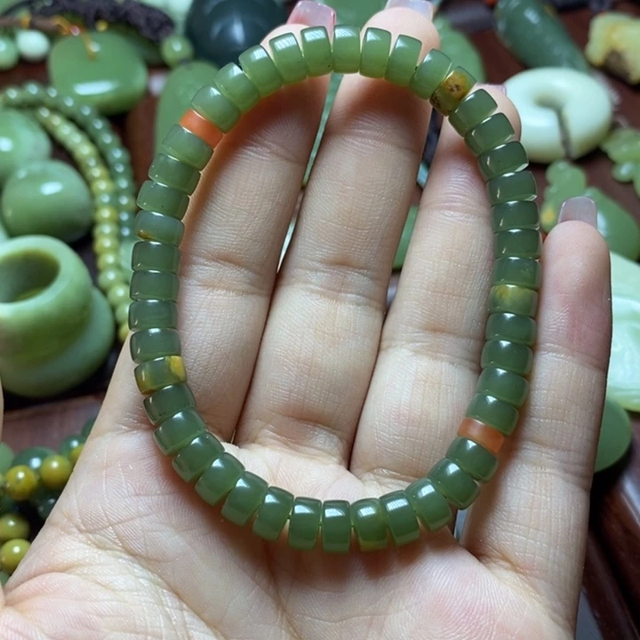 岫岩河磨玉（透闪石质玉）手串未镶嵌