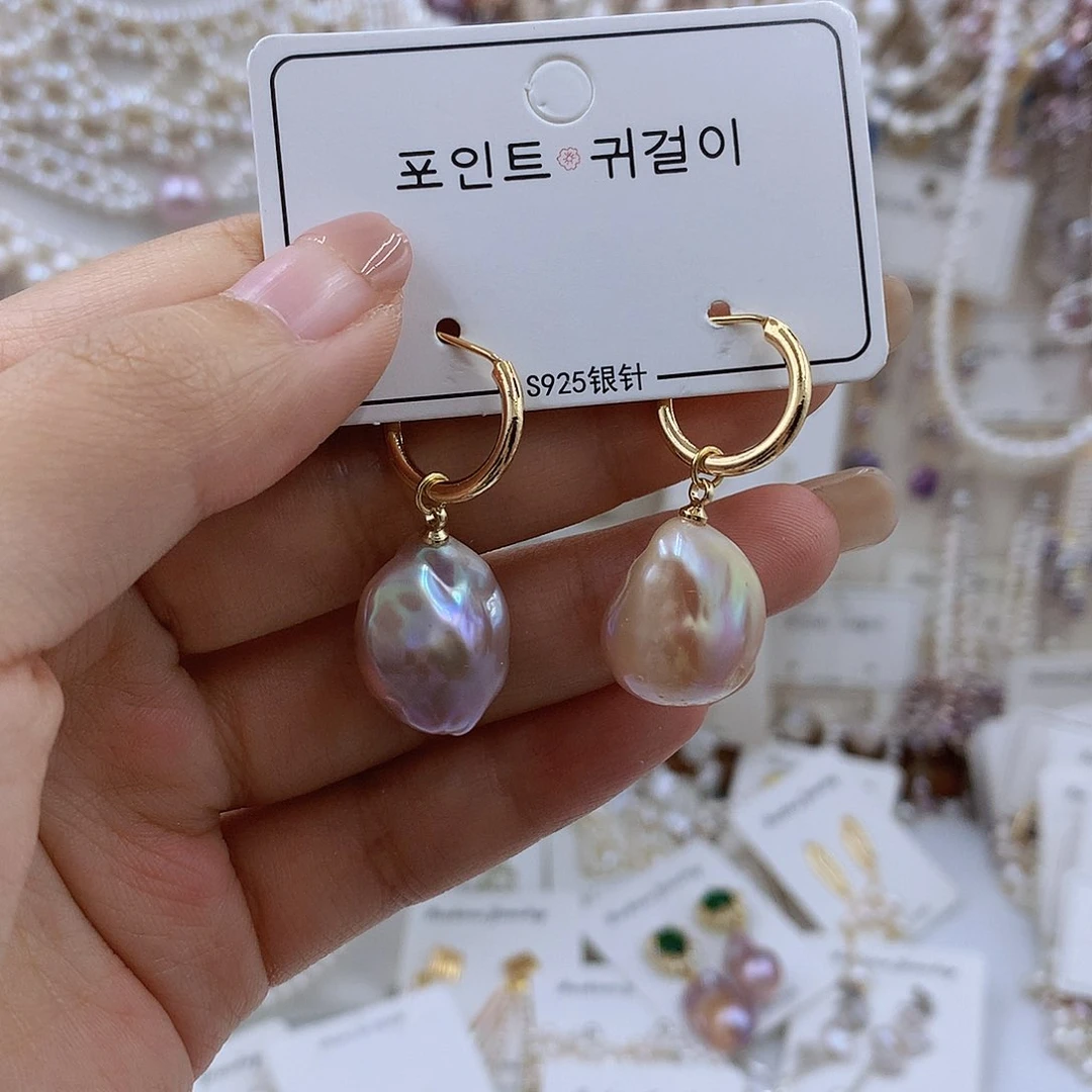 项链银S925镶嵌淡水珍珠