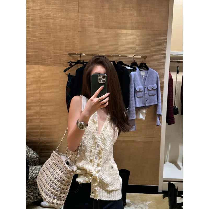 【财阀千金】高级感慵懒时髦精必入款设计款马甲背心