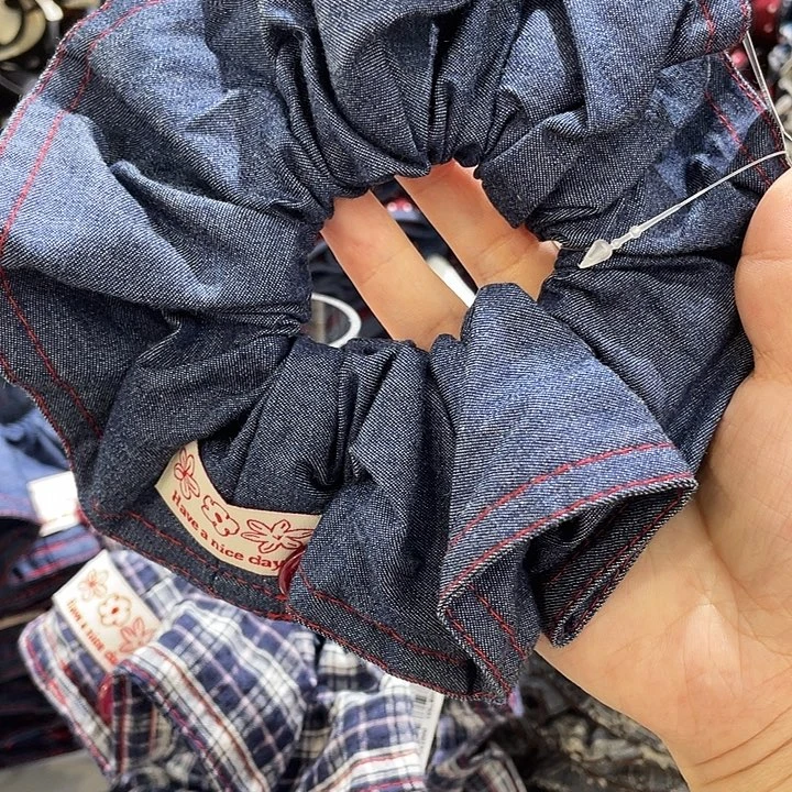 铁合金皮质牛仔发圈
