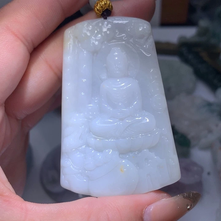 翡翠未镶嵌颈饰保真天然A货翡翠