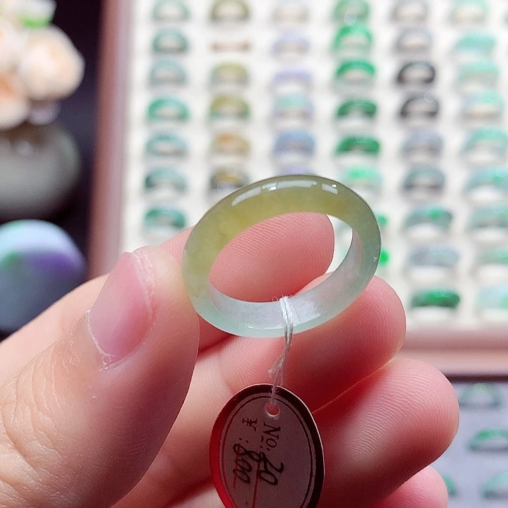 翡翠未镶嵌戒指20号