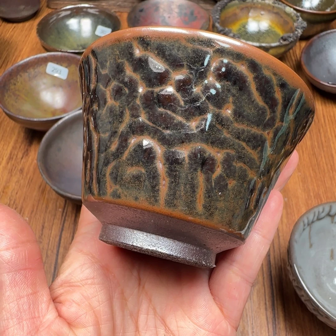 源***柴烧建盏茶盏茶杯347