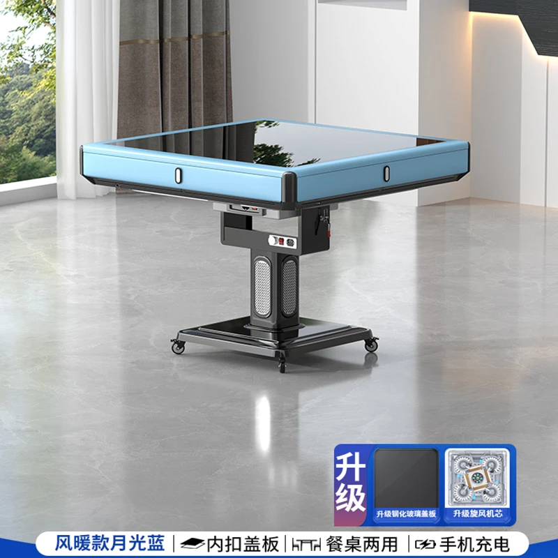 5.0超薄静音旋风旋翼机过山车全自动麻将机麻将桌钢化玻璃盖板