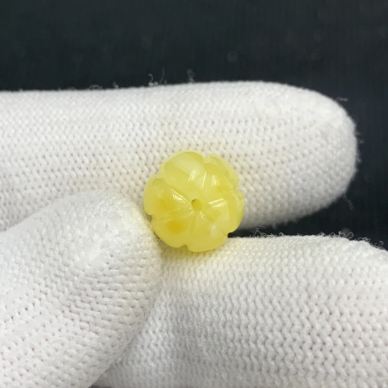 G1015保真原矿俄料尺寸11.6*10.7mm蜜蜡南瓜珠单颗隔珠支持复检
