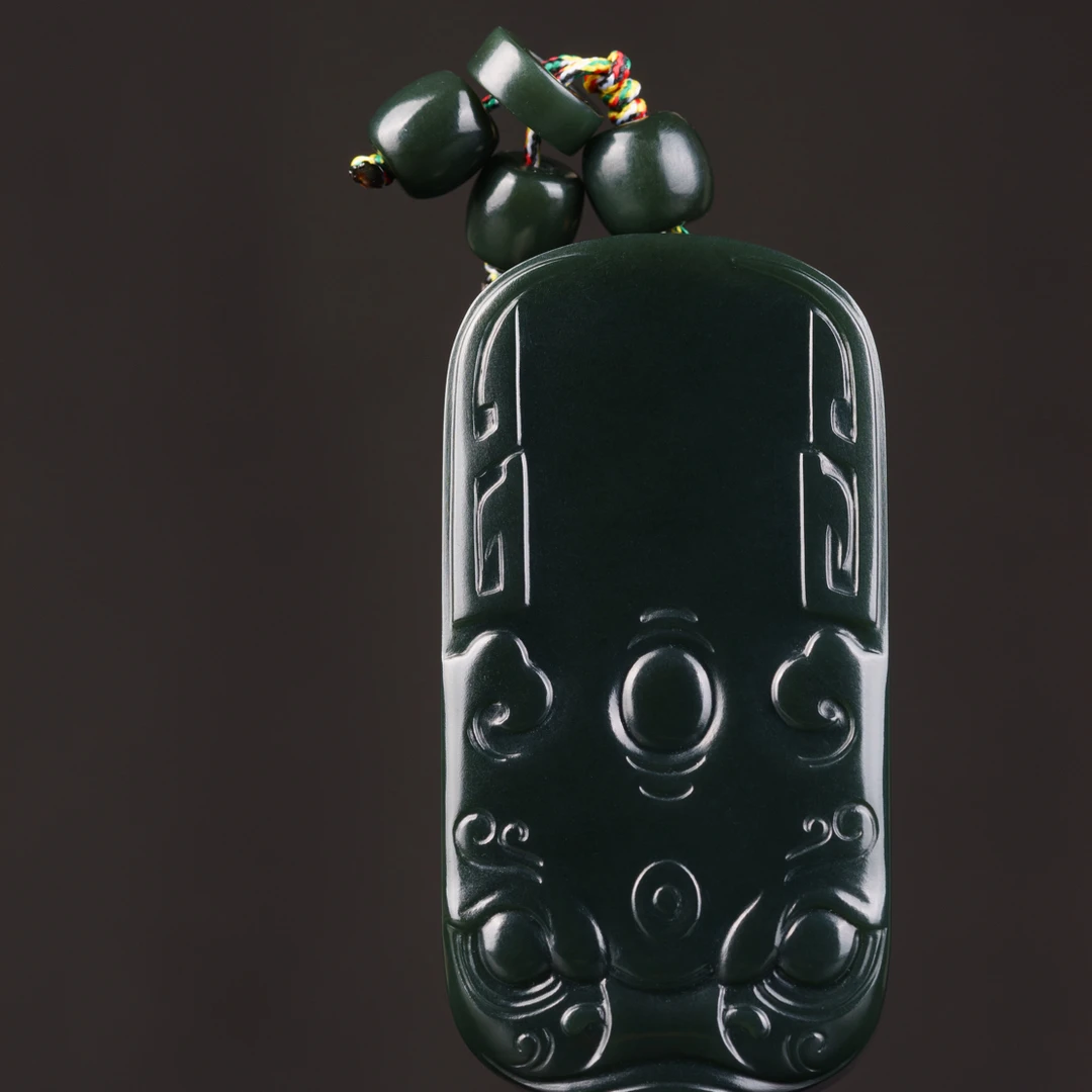 小董家·【醒狮】吊坠男女玉牌手工雕刻东北青孑玉