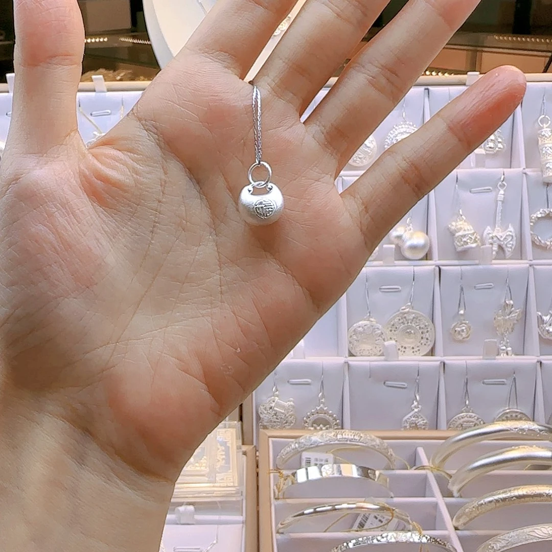 吊坠足银花岗岩小胖福