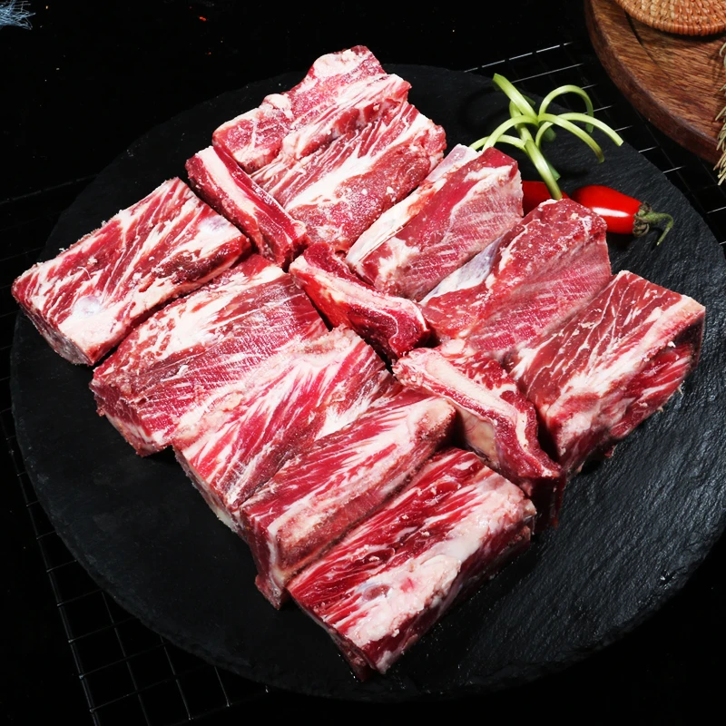 汇柒鲜安格斯牛小排边2.5Kg（1.25kg×2盒  两盒约40～60块）