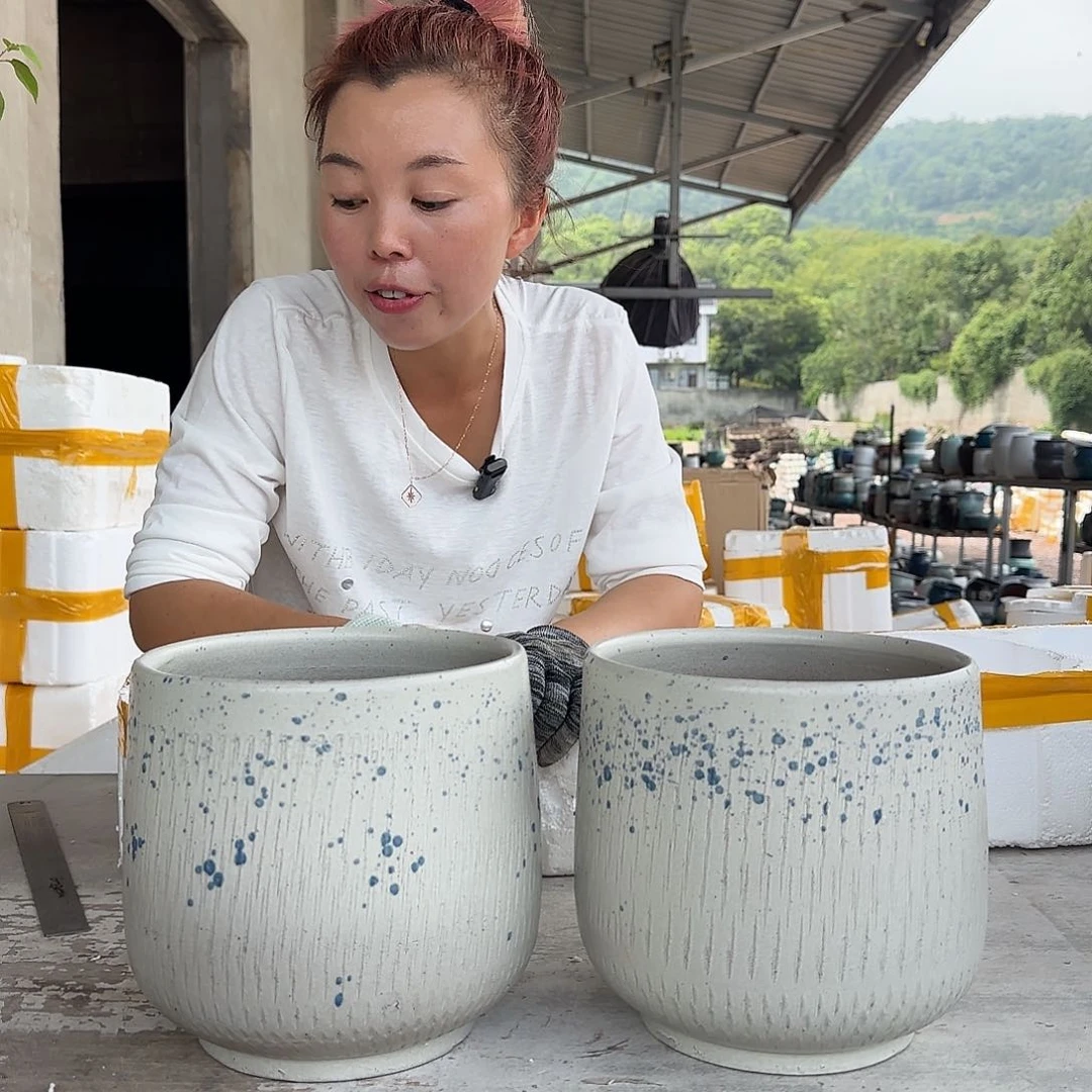 紫砂花盆王嫂花盆0711-137高19口19