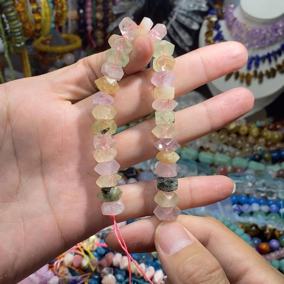 未镶嵌，水晶多宝冲角10mm，石英质玉