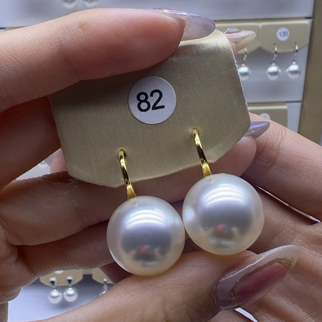 银S925镶嵌淡水珍珠耳饰