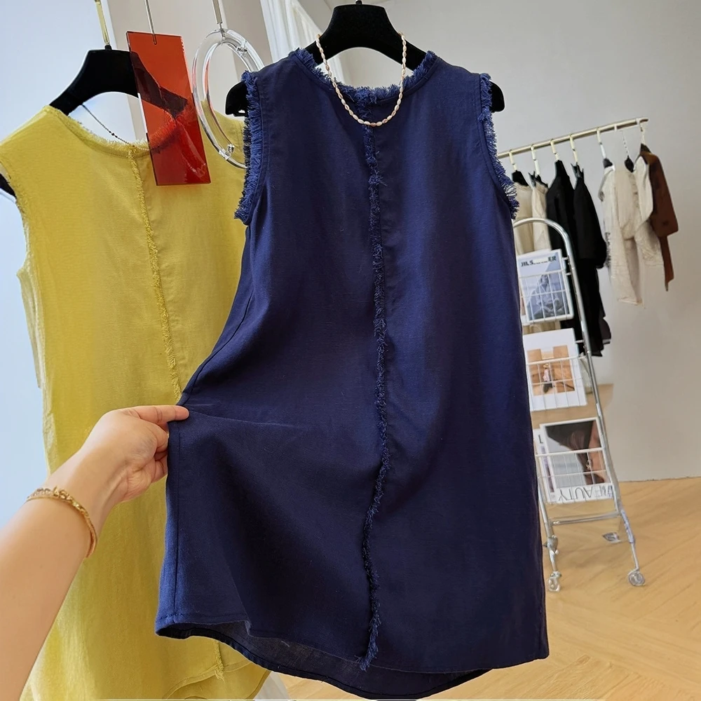 时尚法式复古裙子女款爆款2025新款高级感藏青色今年夏季流行显白