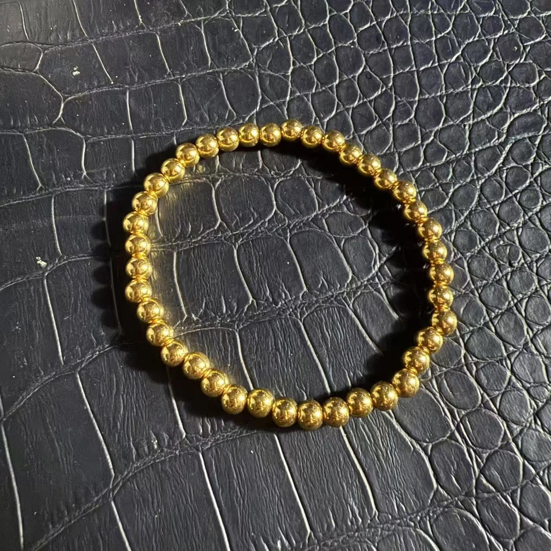 足银手链 收藏级轻奢气质简约精致黄色手链ys62206