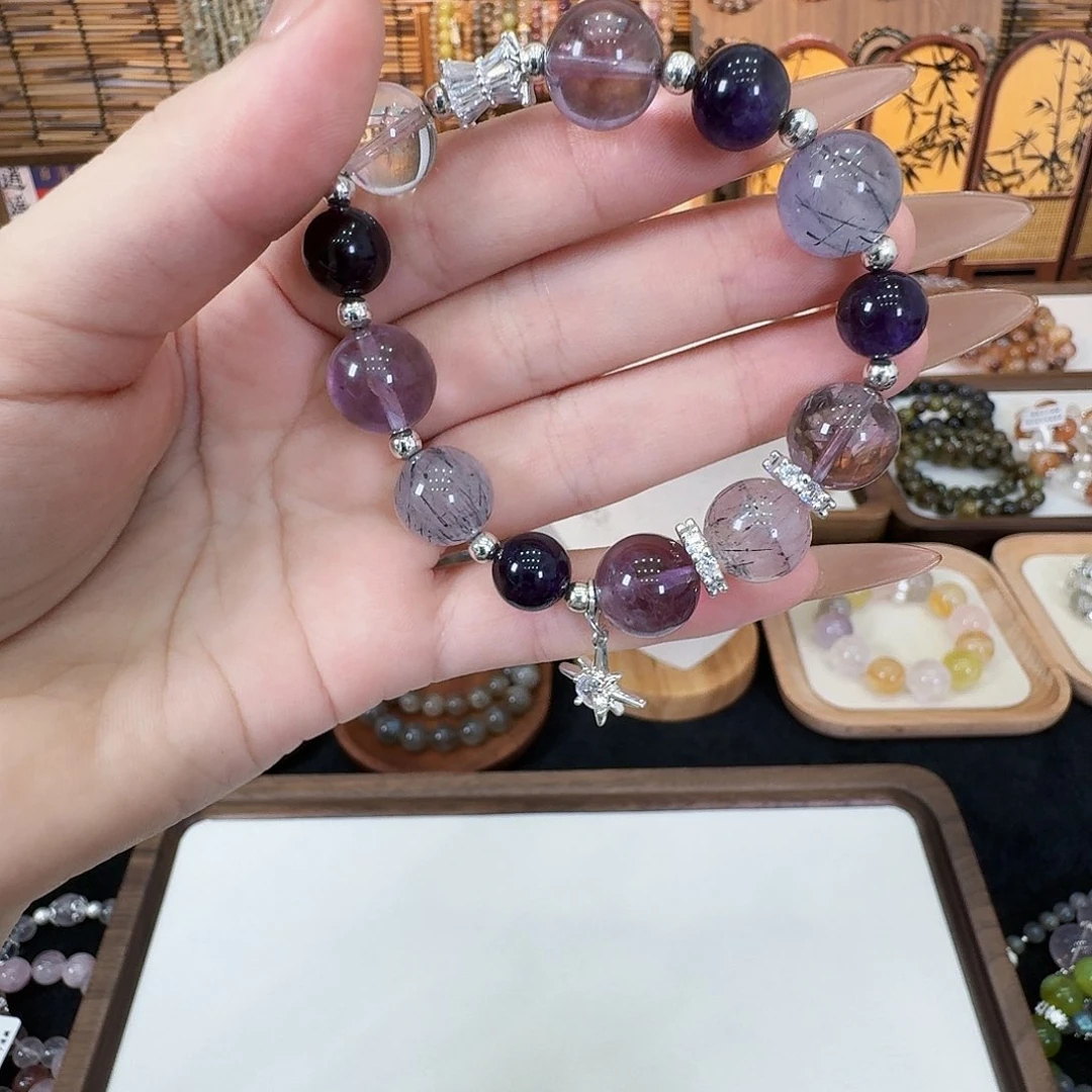 水晶手链未镶嵌紫多宝拍两单