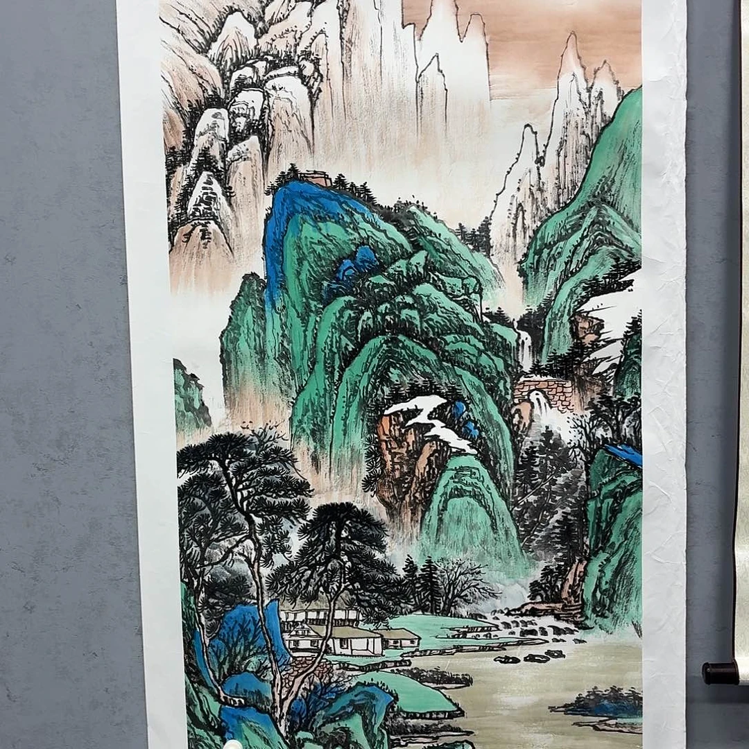 国画手绘作品软片四尺整