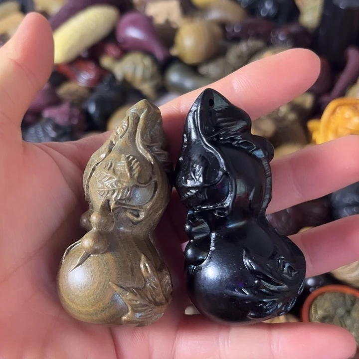 紫光檀绿檀木葫芦