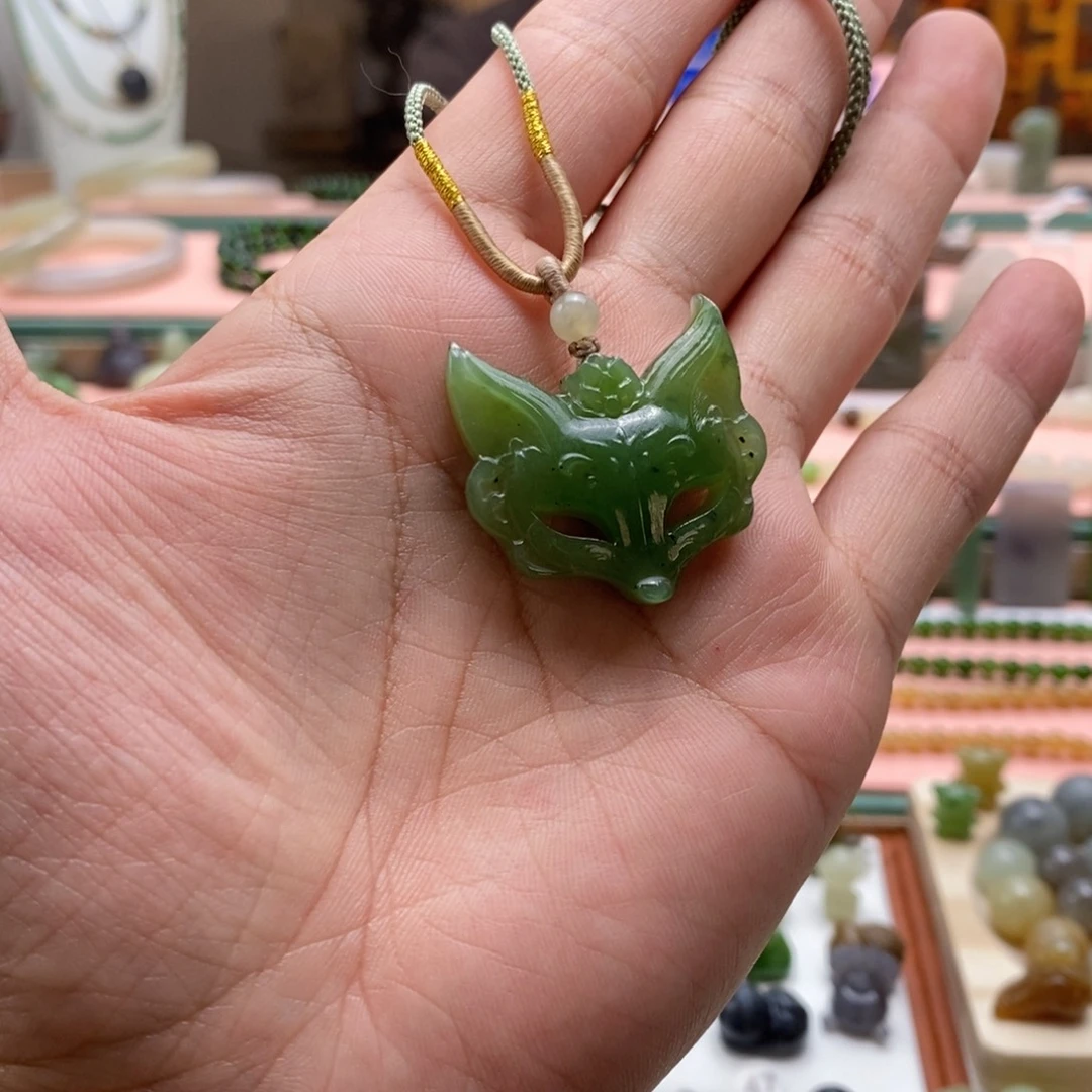 吊坠(不含链)未镶嵌和田玉（碧玉）